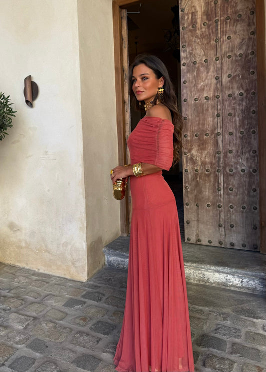 Vestido Toledo en Terracota Clara