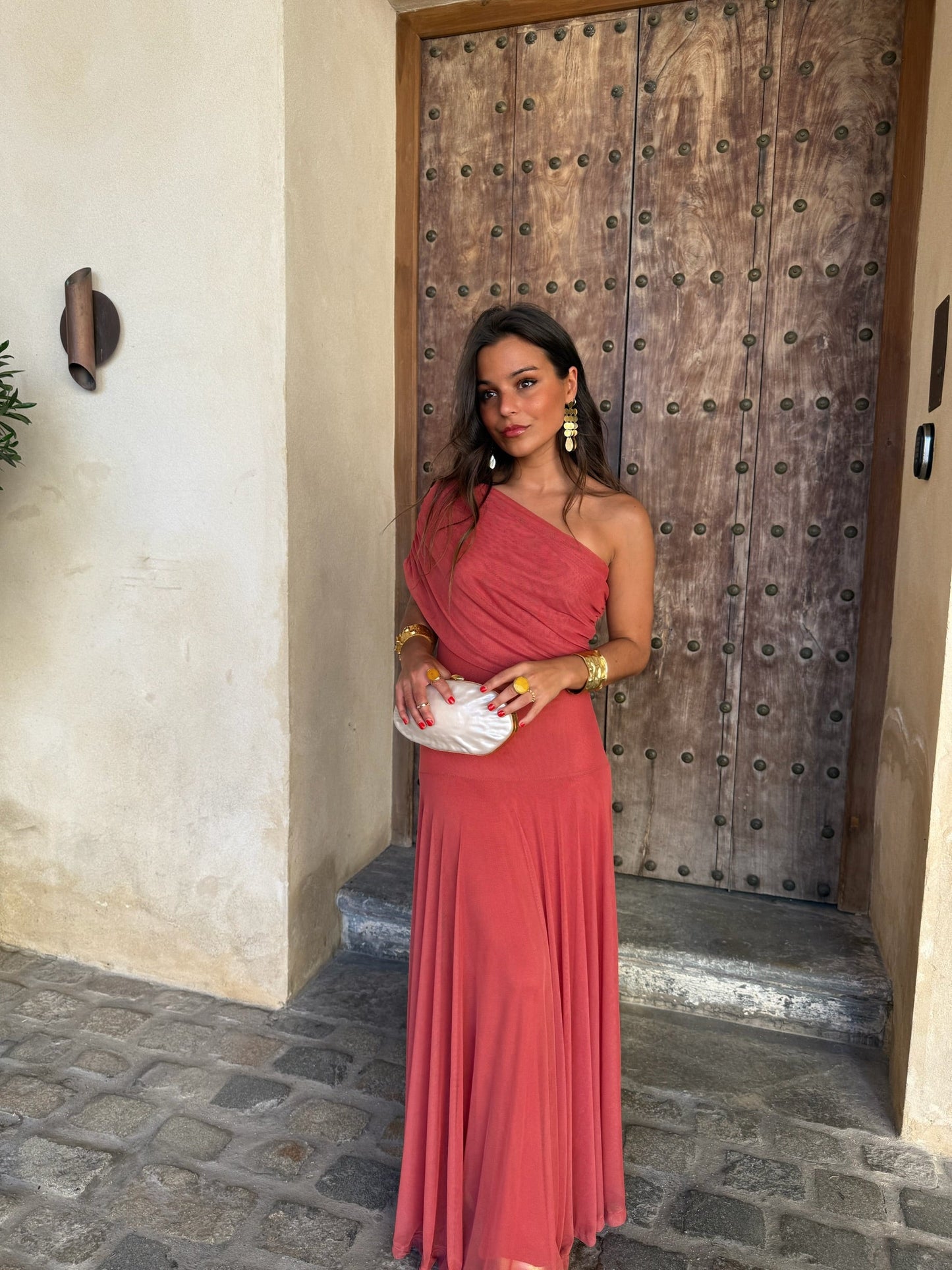 Vestido Toledo en Terracota Clara