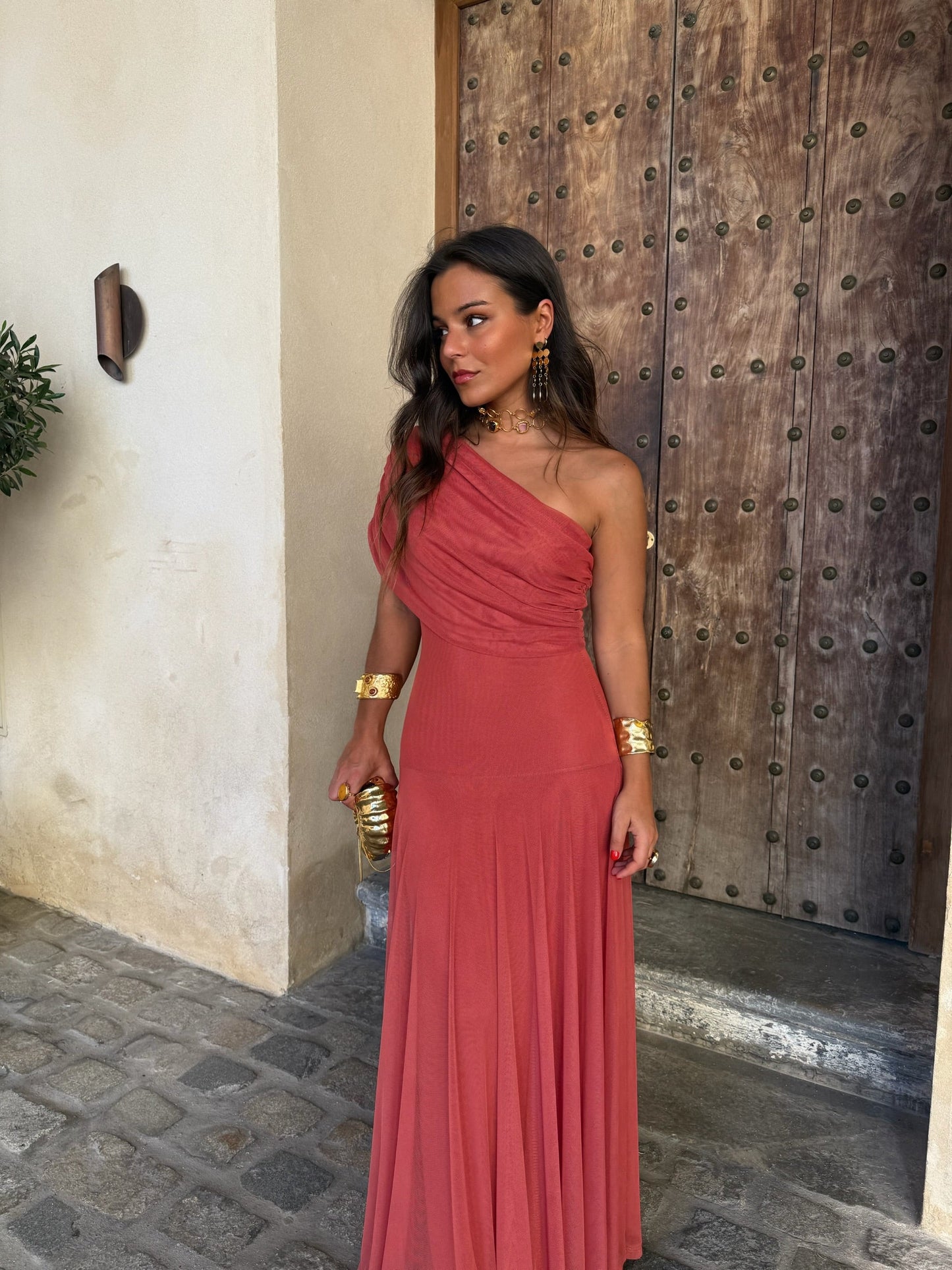 Vestido Toledo en Terracota Clara