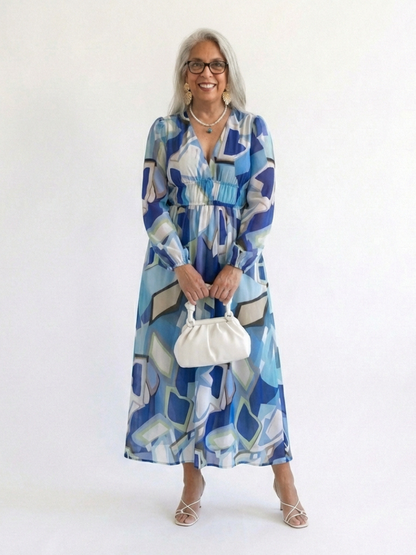 Althea | Vestido maxi floral de manga larga