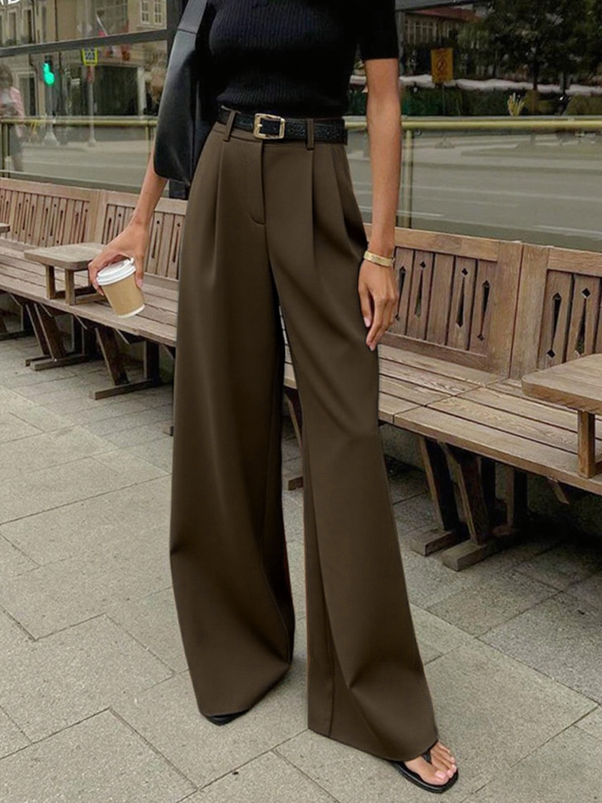 Renata | Pantalones anchos sin cinturón