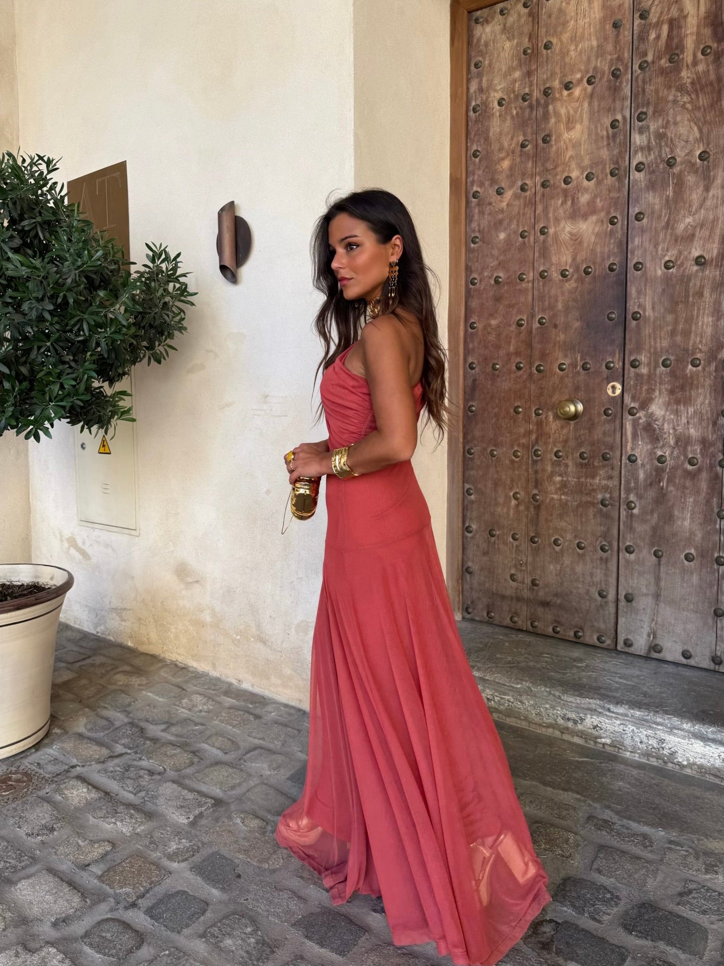 Vestido Toledo en Terracota Clara