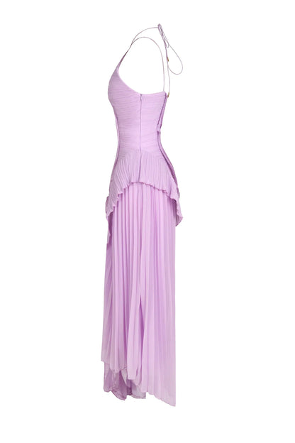 Eliza | Vestido maxi elegante con volantes para mujer