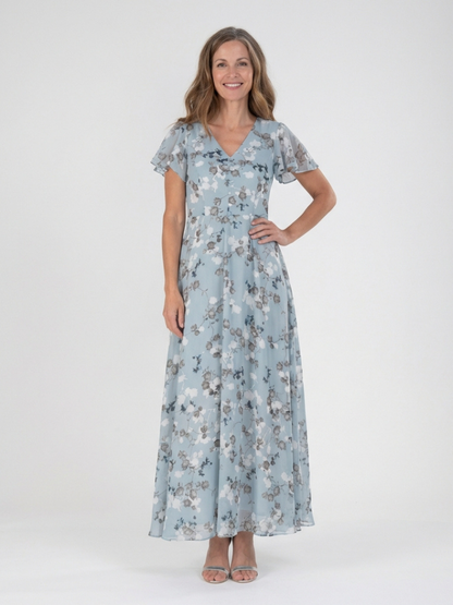 Montserrat | Vestido maxi de chiffon floral