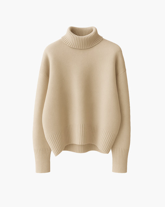 Suéter de cuello alto suave