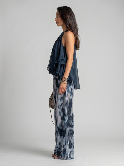 Élise | Conjunto elegante y ligero con top fluido y pantalones anchos